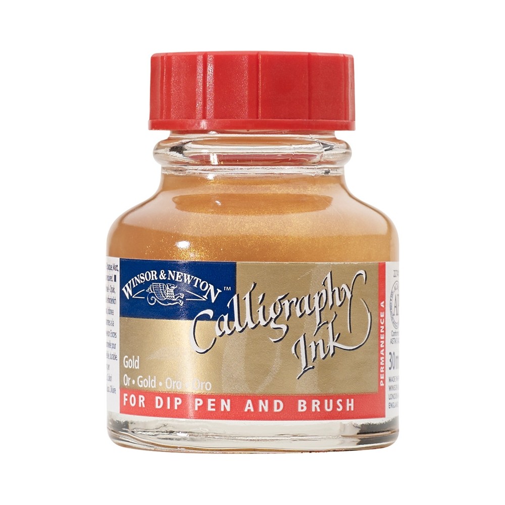 Tusz do kaligrafii DIP - Winsor & Newton - gold, 30 ml