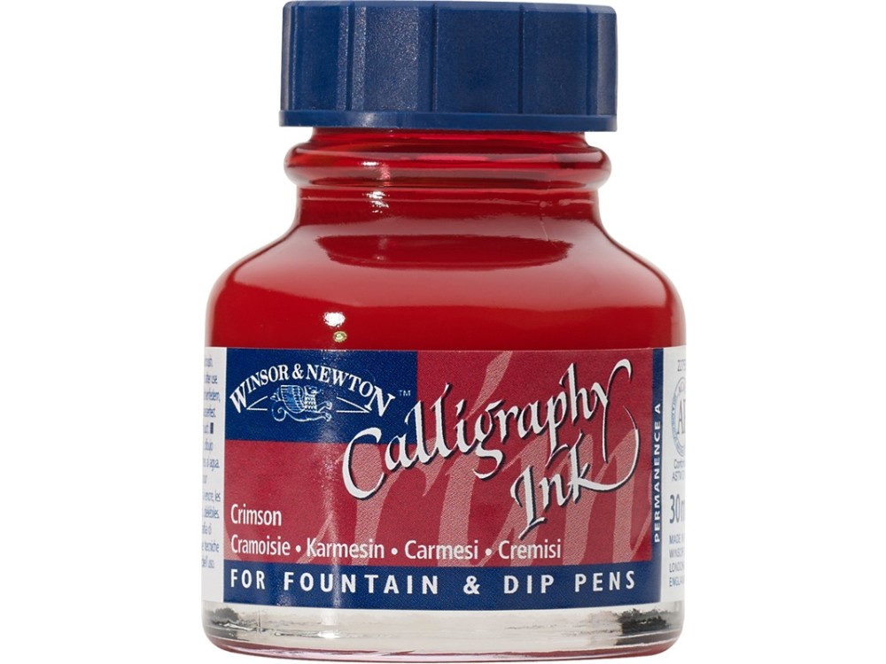 Tusz do kaligrafii - Winsor & Newton - crimson, 30 ml
