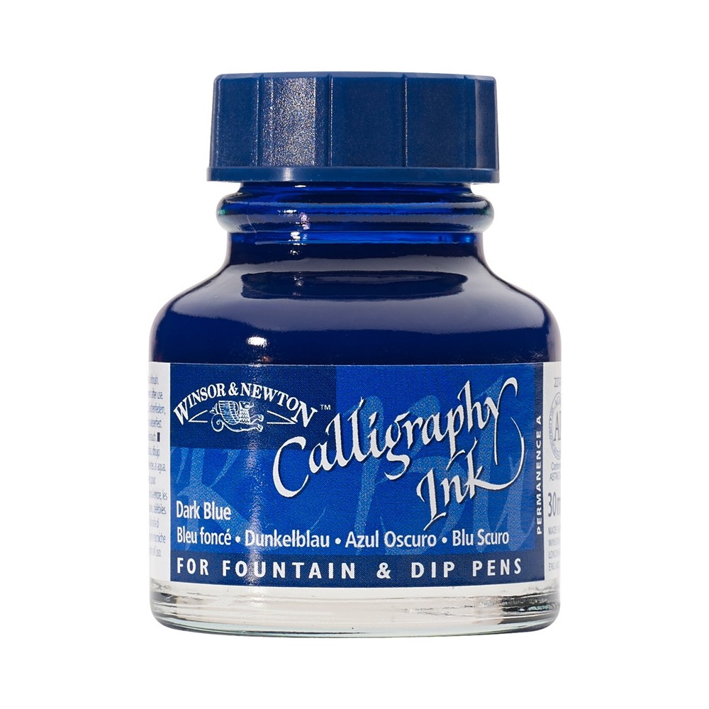 Tusz do kaligrafii - Winsor & Newton - dark blue, 30 ml
