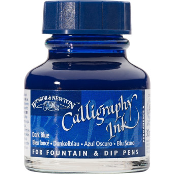 Tusz do kaligrafii - Winsor & Newton - dark blue, 30 ml