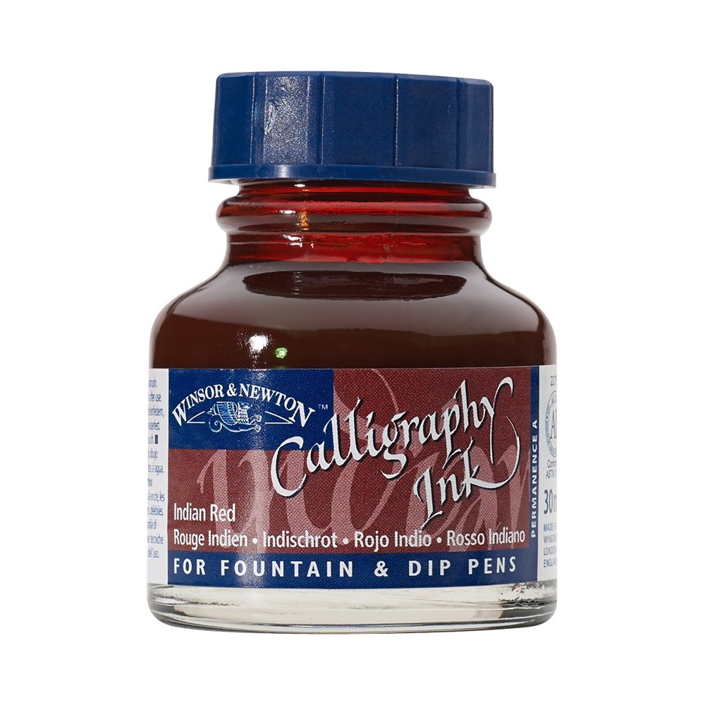Tusz do kaligrafii - Winsor & Newton - indian red, 30 ml