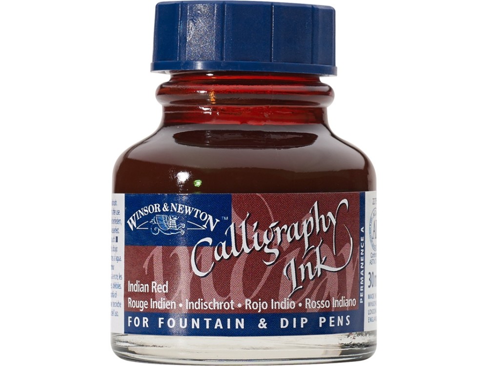 Tusz do kaligrafii - Winsor & Newton - indian red, 30 ml