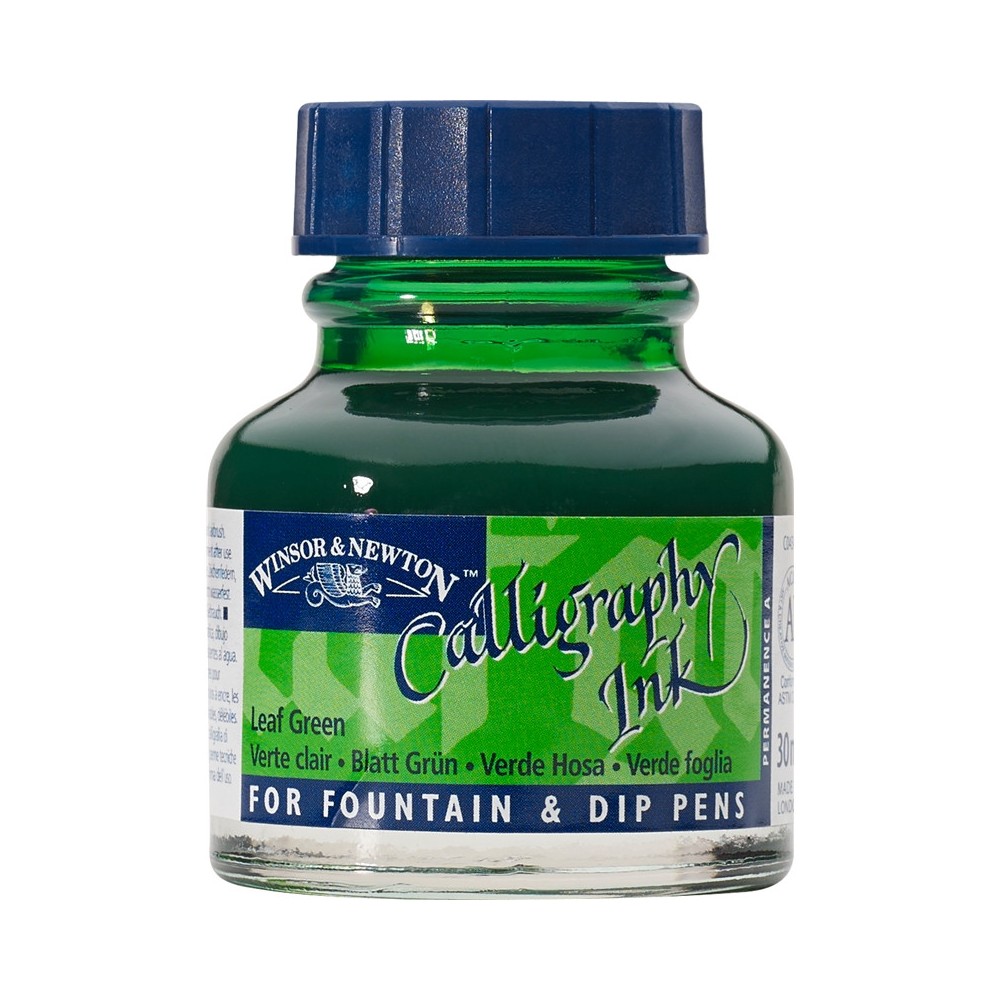 Tusz do kaligrafii - Winsor & Newton - leaf green, 30 ml