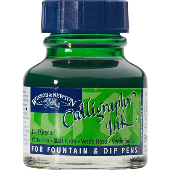 Tusz do kaligrafii - Winsor & Newton - leaf green, 30 ml