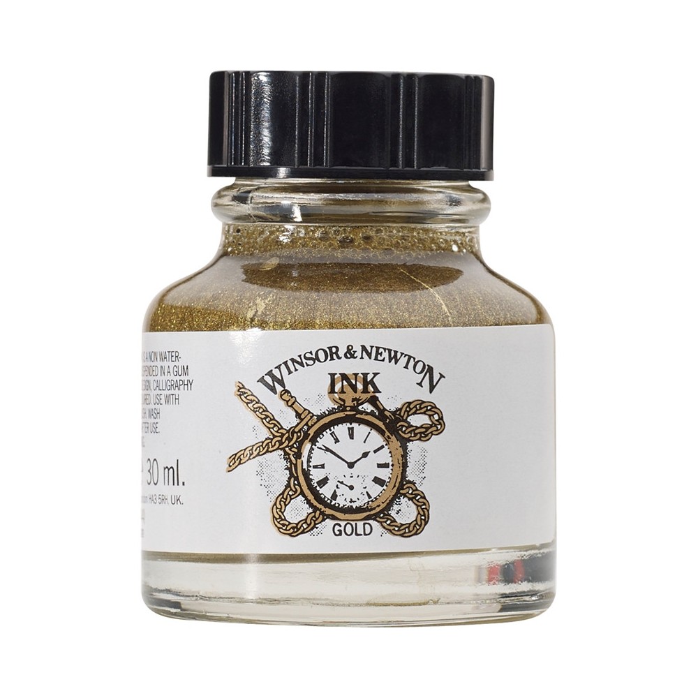 Tusz rysunkowy - Winsor & Newton - gold, 30 ml