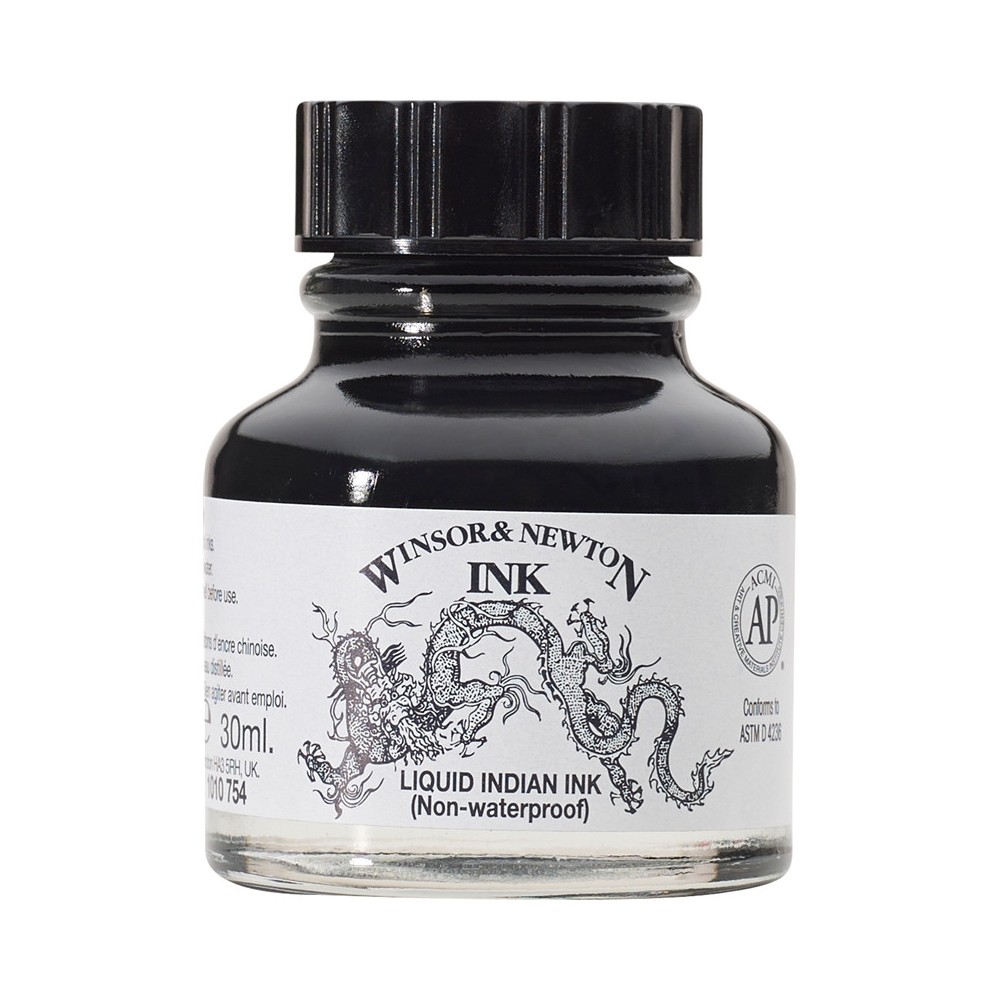 Tusz rysunkowy - Winsor & Newton - liquid indian ink, 30 ml