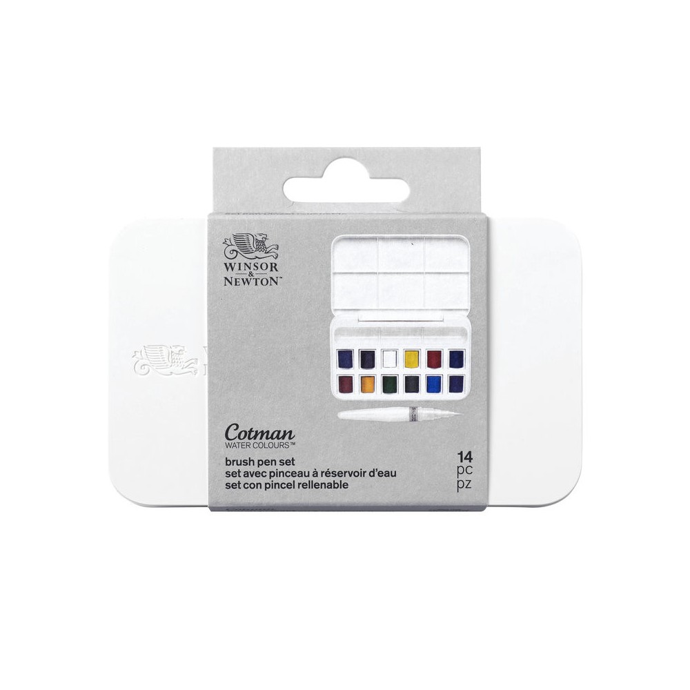 Zestaw farb akwarelowych Cotman - Winsor & Newton - 12 kolorów