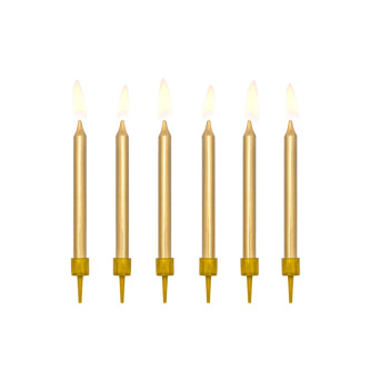 Birthday candles - Gold 6 pcs