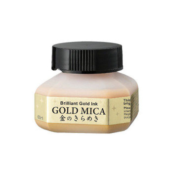 Tusz do kaligrafii - Kuretake - gold mica, 60 ml