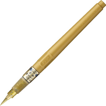 Pisak pędzelkowy do kaligrafii Brush Writer - Kuretake - złoty