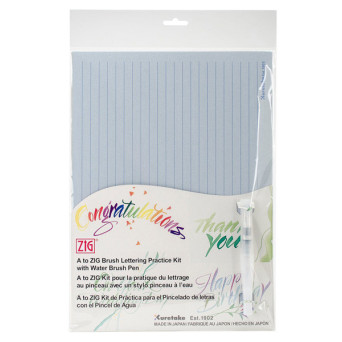 Brush Lettering practice kit - Kuretake - 24 x 34 cm