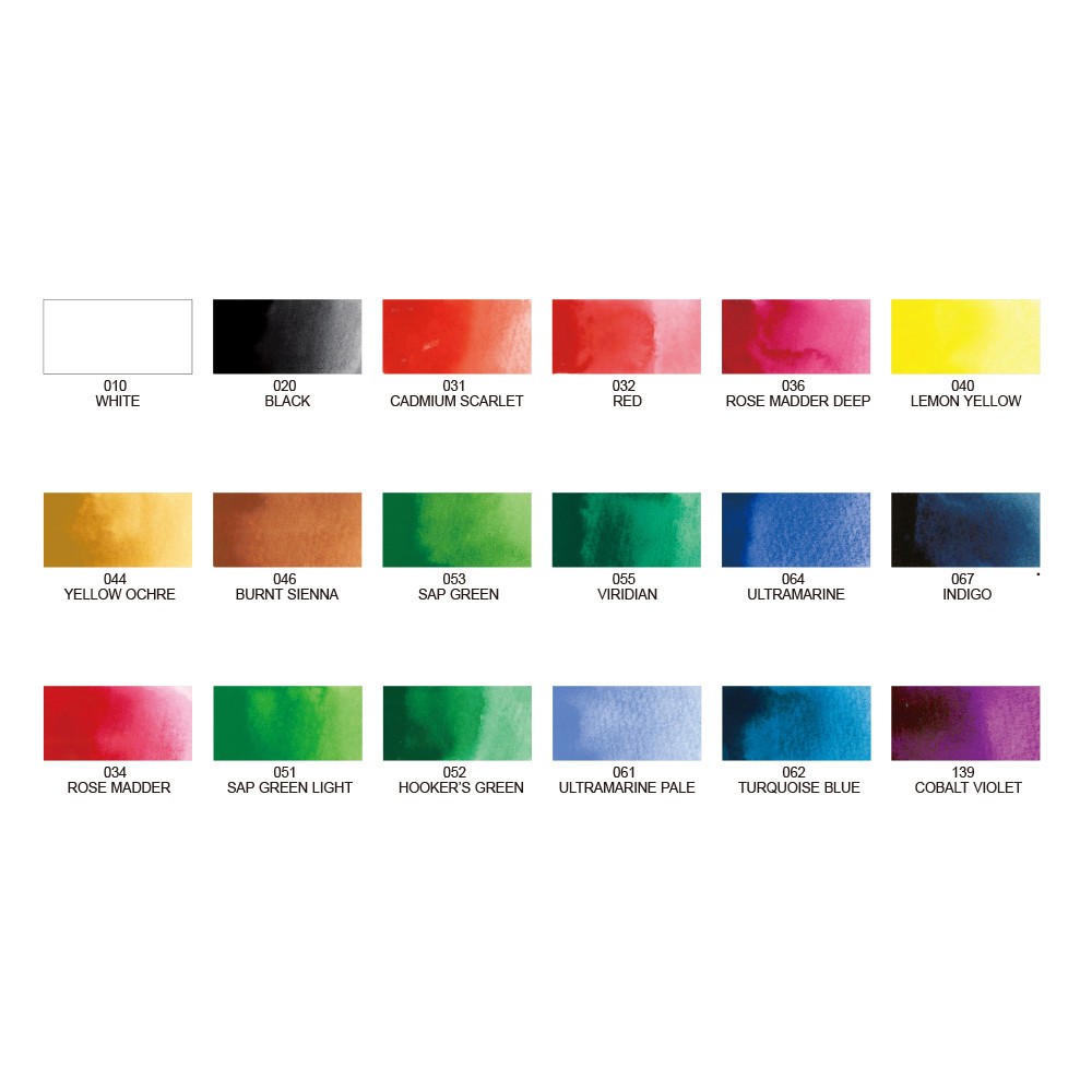 Watercolor set Gansai Tambi - Kuretake - 18 colors