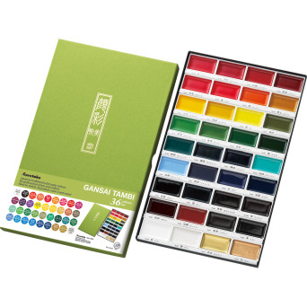 Watercolor set Gansai Tambi - Kuretake - 36 colors