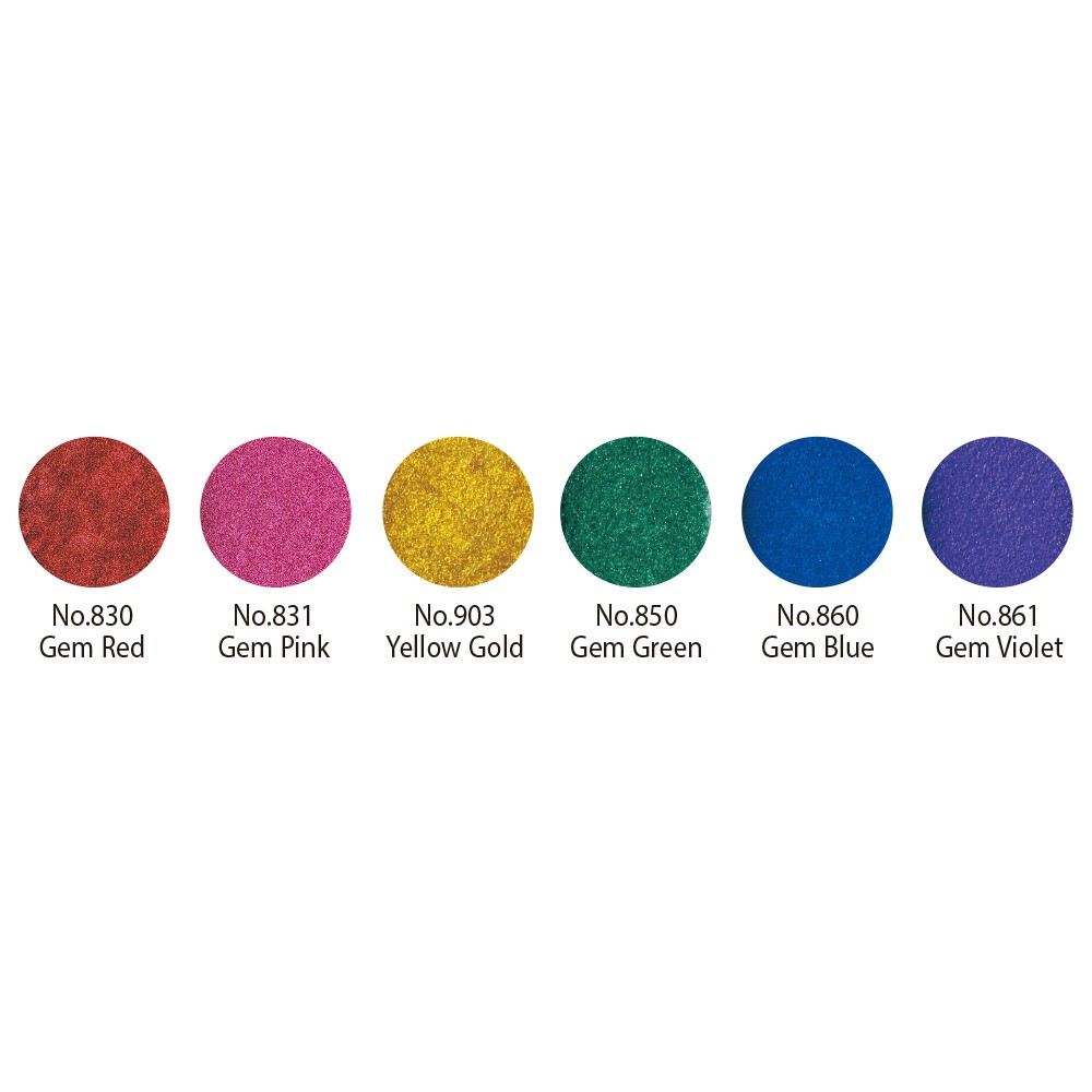 Zestaw farb akwarelowych Gansai Tambi - Kuretake - Gem Colors, 6 szt.