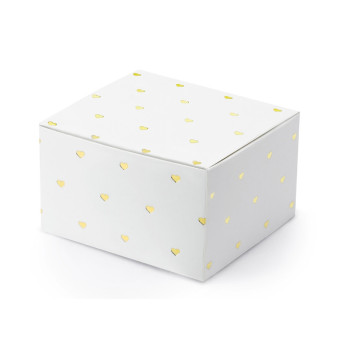 Boxes Hearts, white, gold