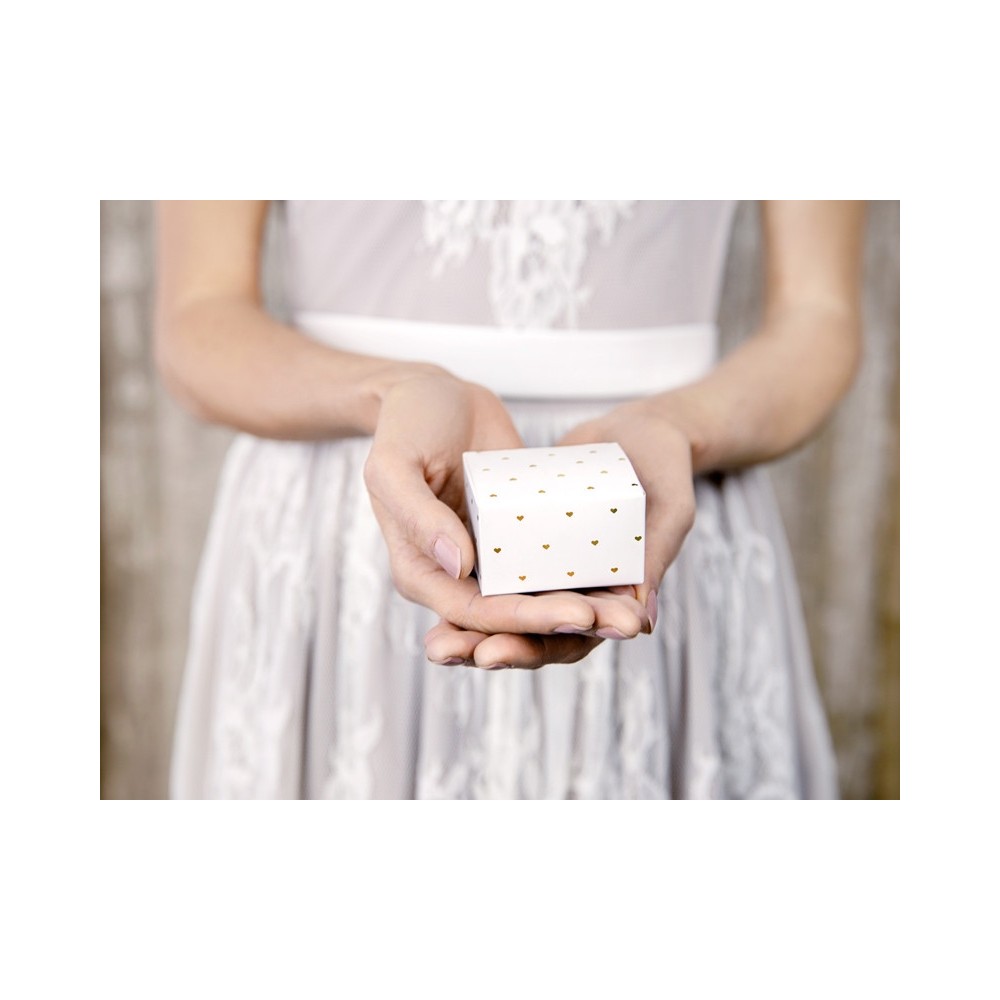 Boxes Hearts, white, gold