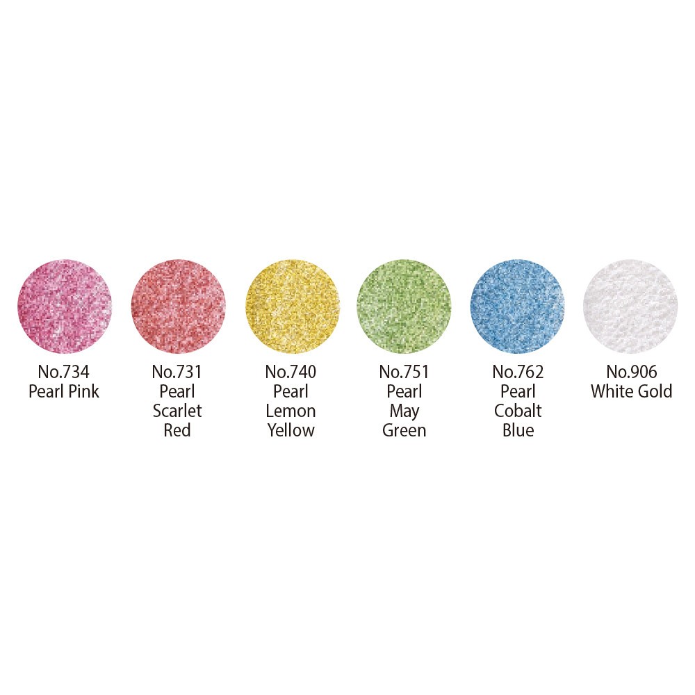 Zestaw farb akwarelowych Gansai Tambi - Kuretake - Pearl Colors,  6 szt.