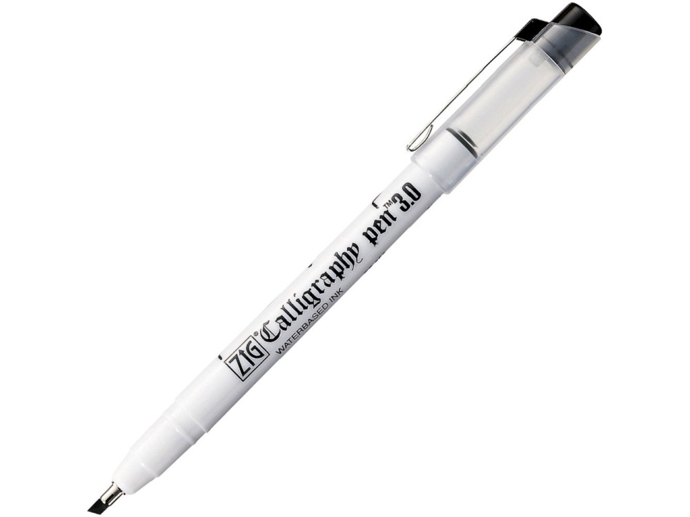 Pisak do kaligrafii - Kuretake - czarny 3 mm
