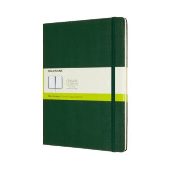 Notatnik gładki XL - Moleskine - ciemnozielony twarda okładka