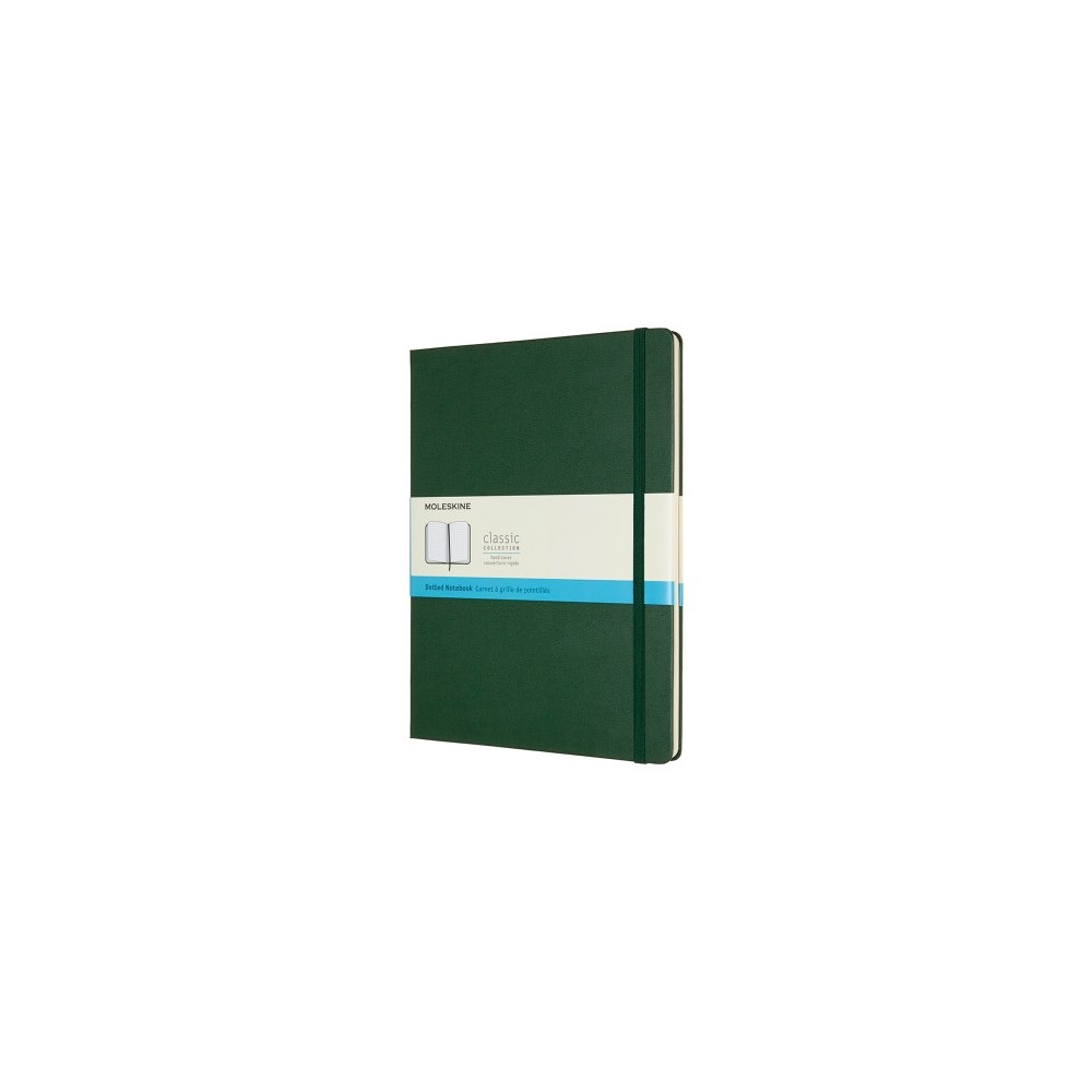 Notatnik w kropki XL - Moleskine - ciemnozielony twarda okładka