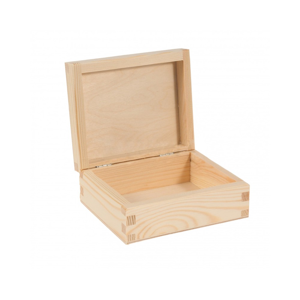 Pudełko drewniane, kasetka - 14,5 x 12 x 6 cm