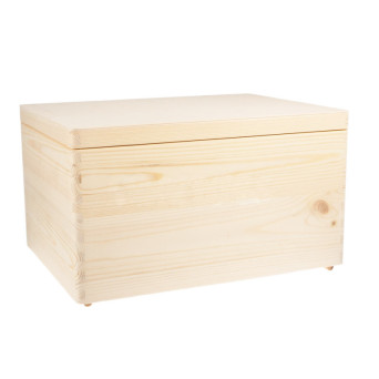 Wooden chest with lid - big