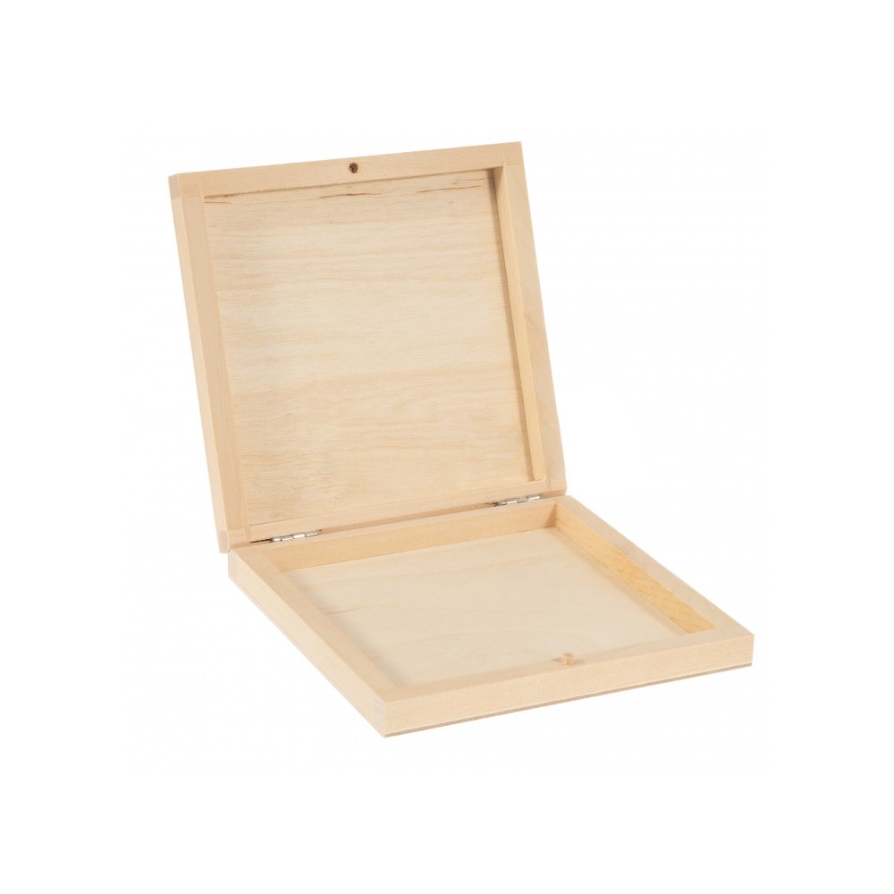 Pudełko drewniane na płyty CD - 14,5 x 14,5 x 2,7 cm