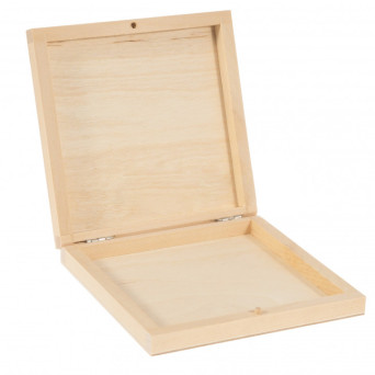 Pudełko drewniane na płyty CD - 14,5 x 14,5 x 2,7 cm