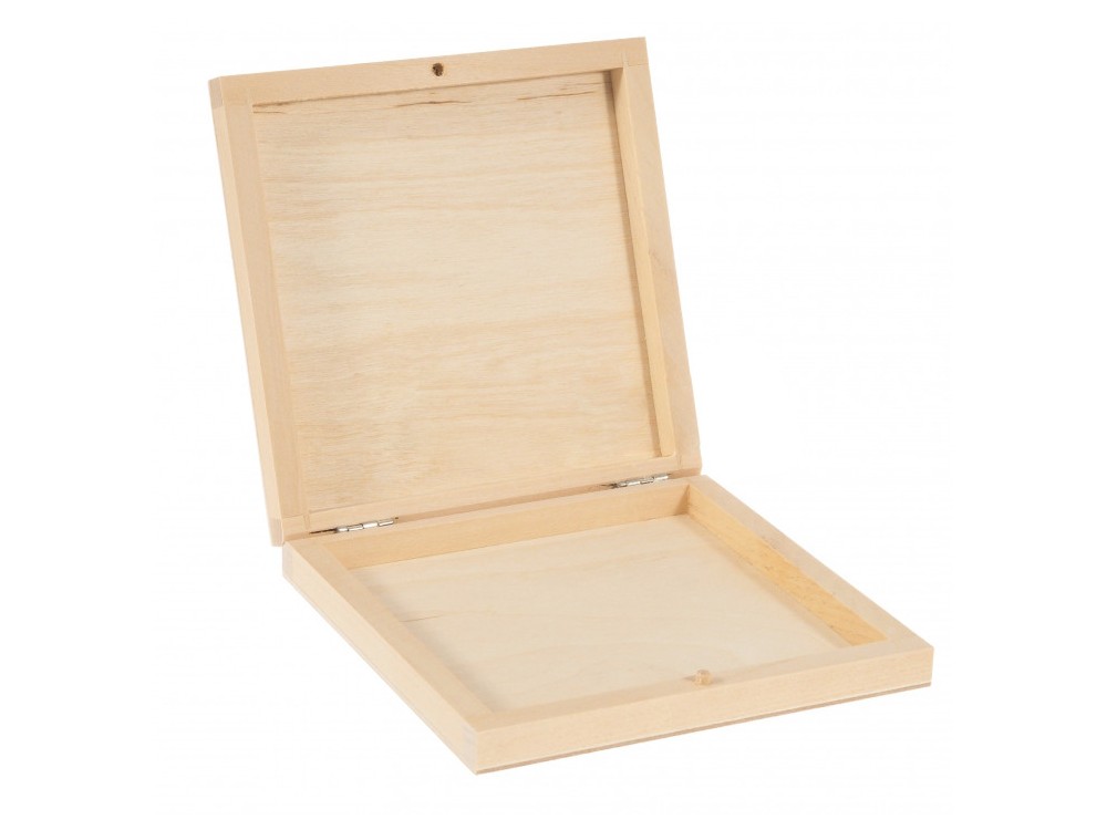 Pudełko drewniane na płyty CD - 14,5 x 14,5 x 2,7 cm