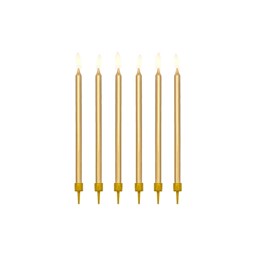 Smooth birthday candles - Gold