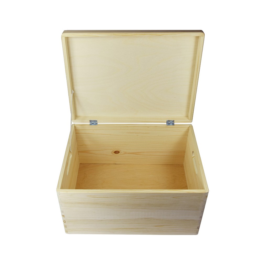 Wooden Chest with Lid - Big