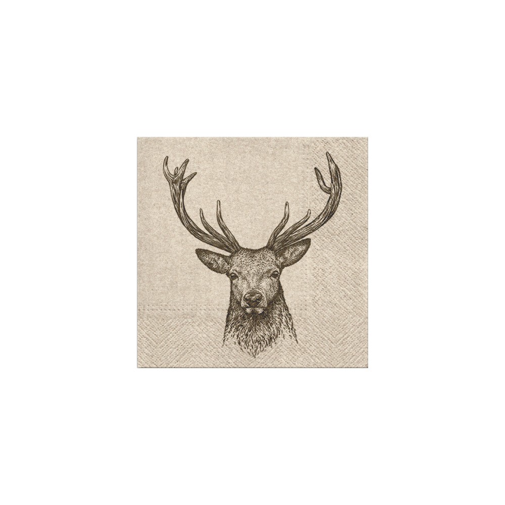 Decorative napkins We Care - Paw - Deer, 20 pcs.