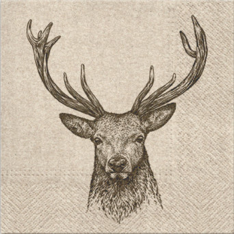 Serwetki ozdobne We Care - Paw - Deer, 20 szt.
