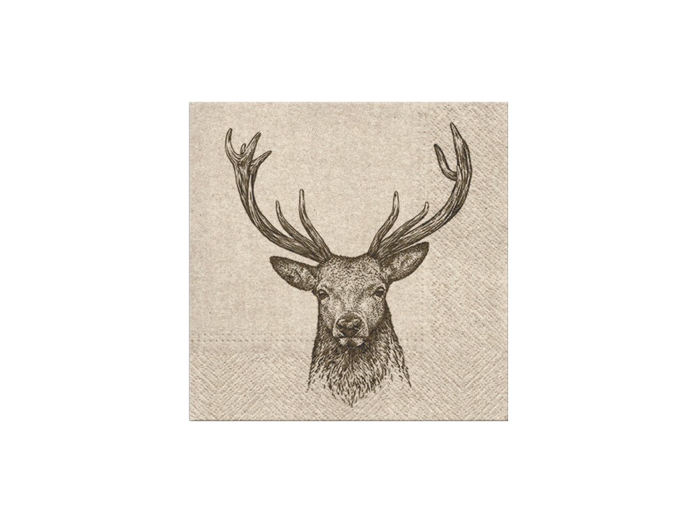 Serwetki ozdobne We Care - Paw - Deer, 20 szt.