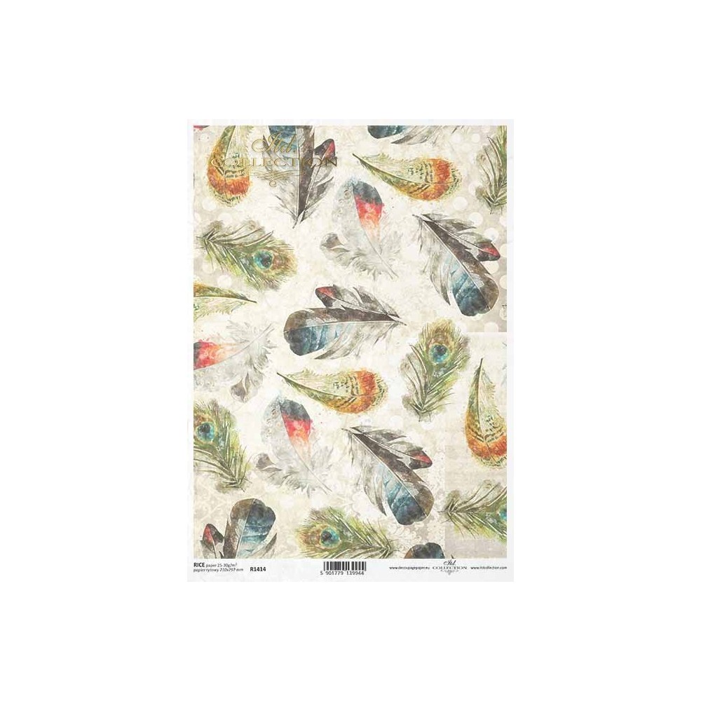 Papier do decoupage A4 - ITD Collection - ryżowy, R1414