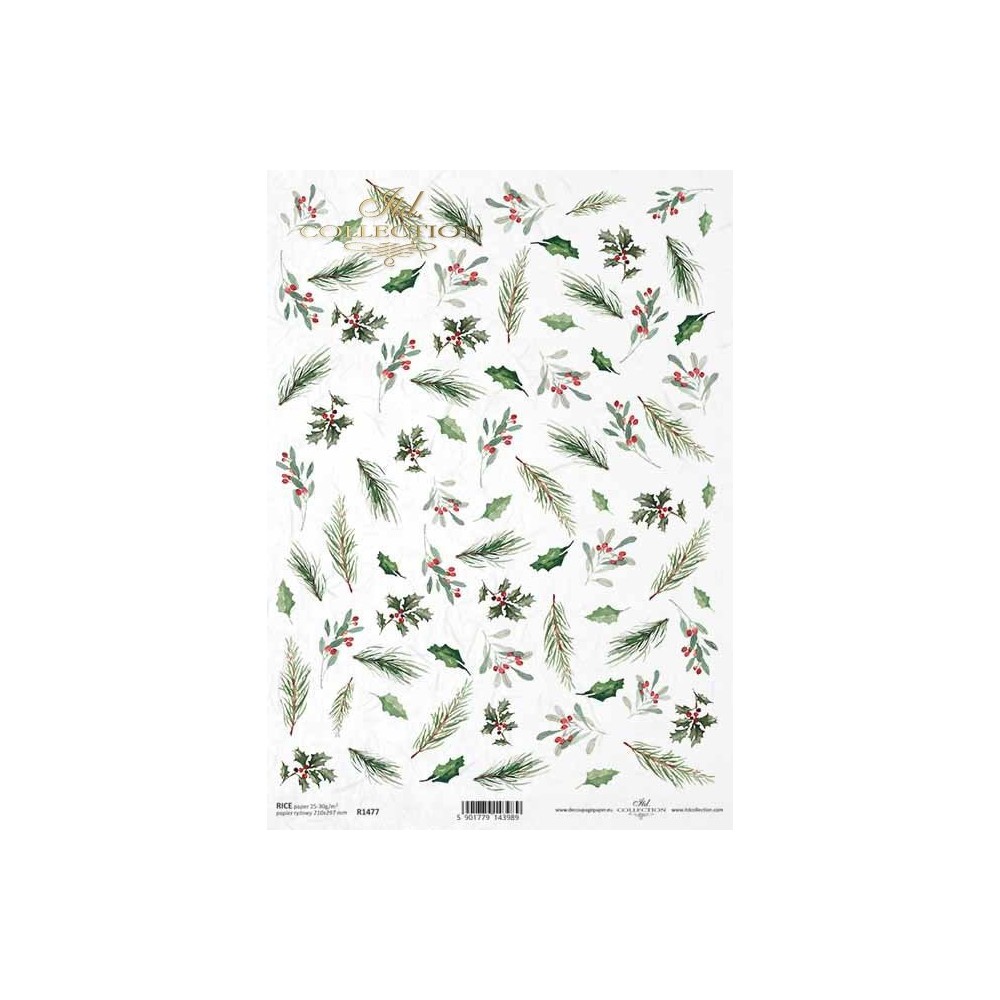 Papier do decoupage A4 - ITD Collection - ryżowy, R1477