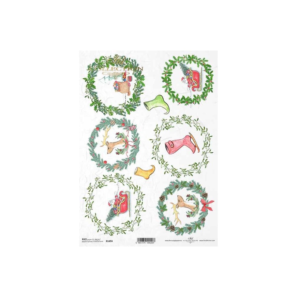 Papier do decoupage A4 - ITD Collection - ryżowy, R1494