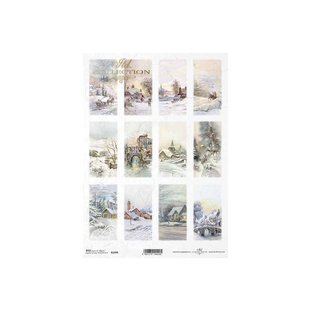 Papier do decoupage A4 - ITD Collection - ryżowy, R1498