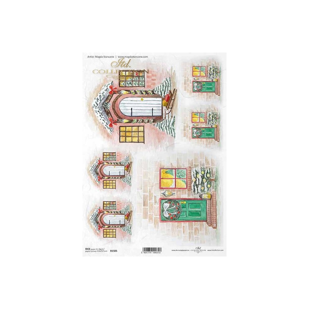 Papier do decoupage A4 - ITD Collection - ryżowy, R1505
