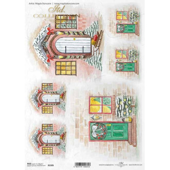 Decoupage paper A4 - ITD Collection - rice, R1505