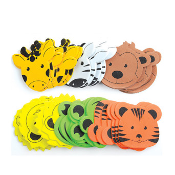 Foam Stickers - Animals Heads, 38 pcs