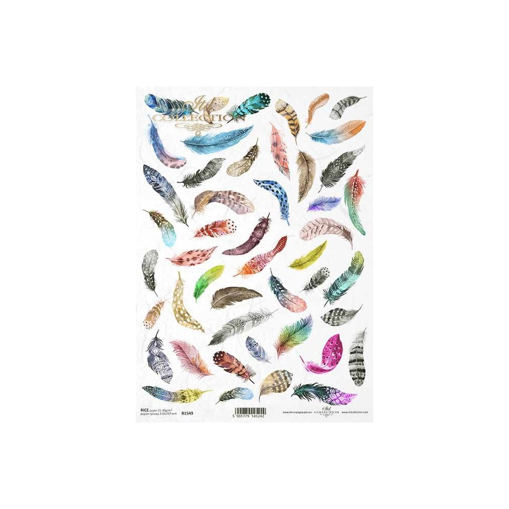 Papier do decoupage A4 - ITD Collection - ryżowy, R1549