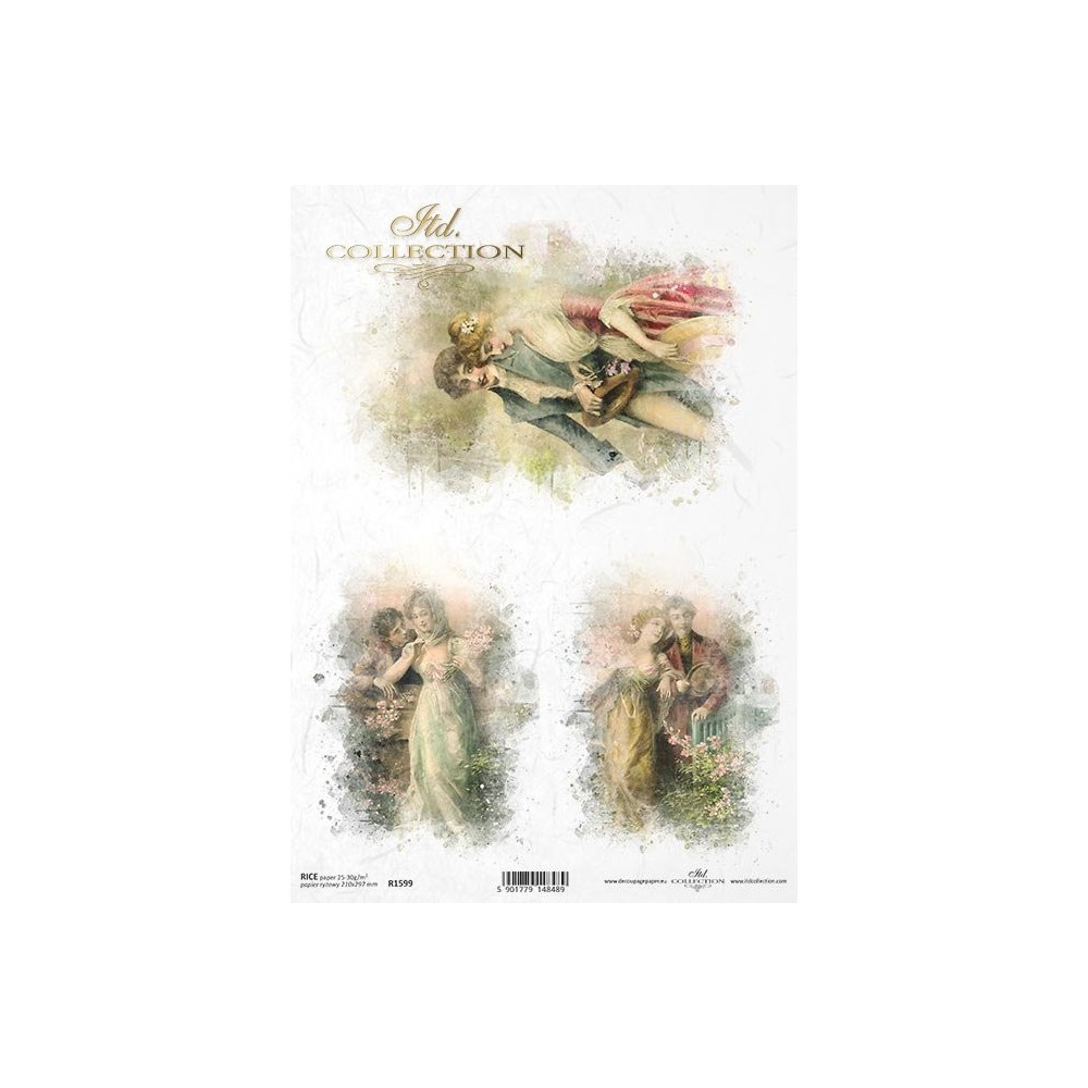 Papier do decoupage A4 - ITD Collection - ryżowy, R1599