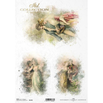 Papier do decoupage A4 - ITD Collection - ryżowy, R1599