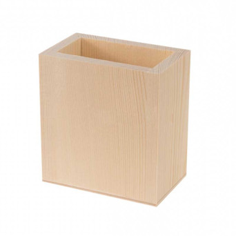 Container, box for pens - wooden, 10 x 5,5 x 11 cm