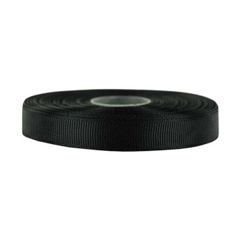Repp ribbon - black, 12 mm