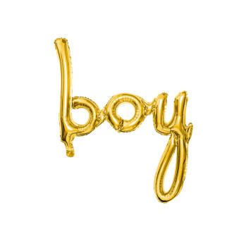 Balon foliowy Boy - złoty, 67 x 29 cm