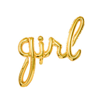 Foil balloon Girl - gold, 77 x 70 cm