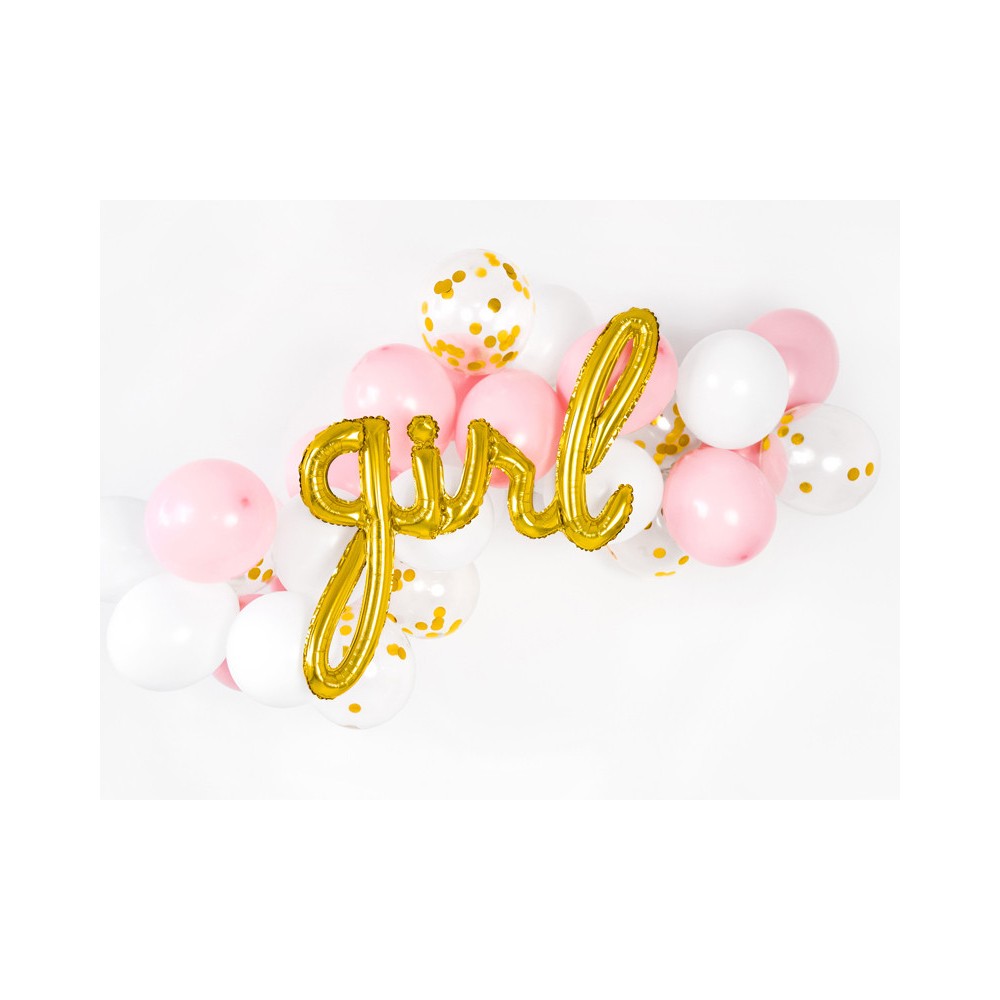 Foil balloon Girl - gold, 77 x 70 cm