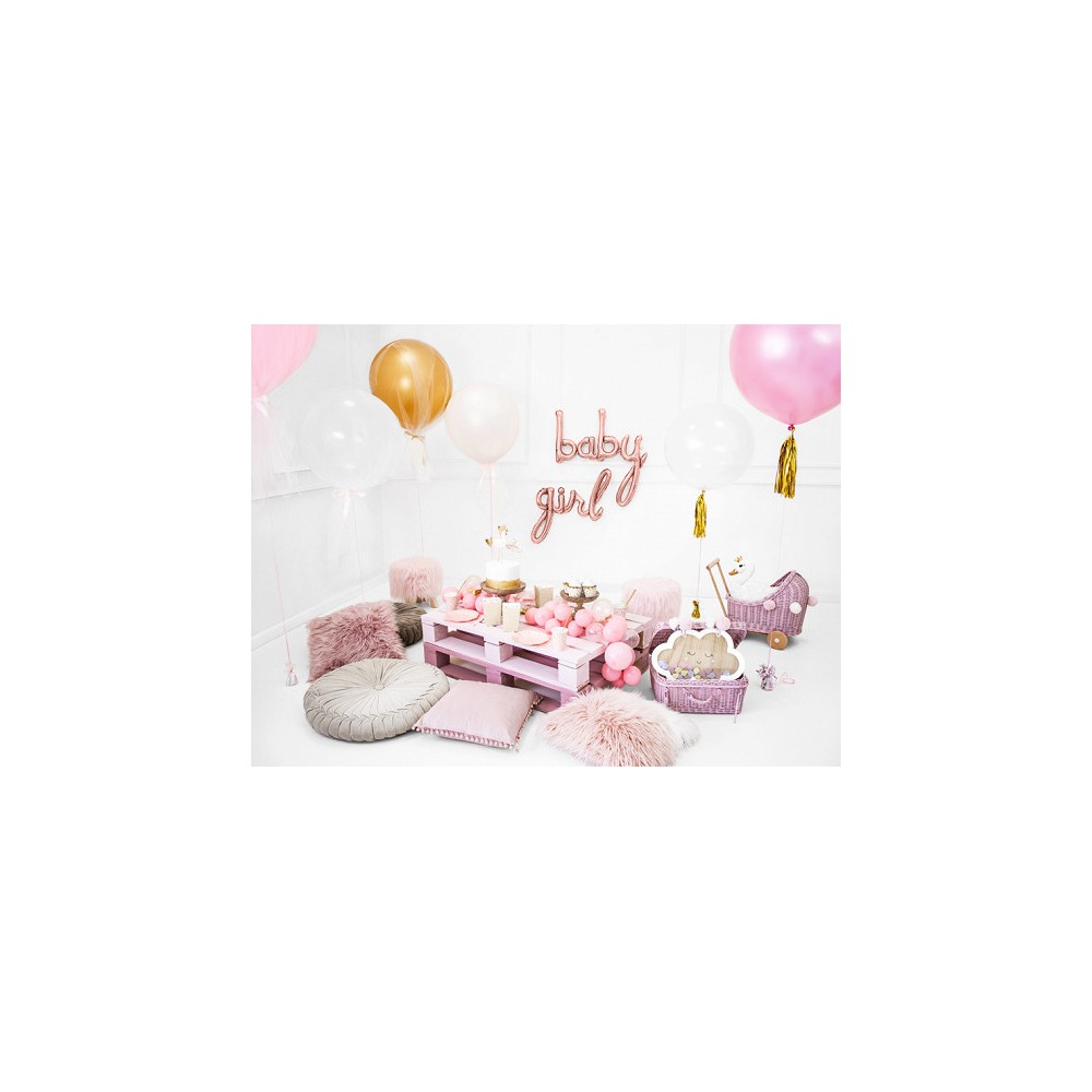 Foil balloon Girl - pink gold, 77 x 70 cm